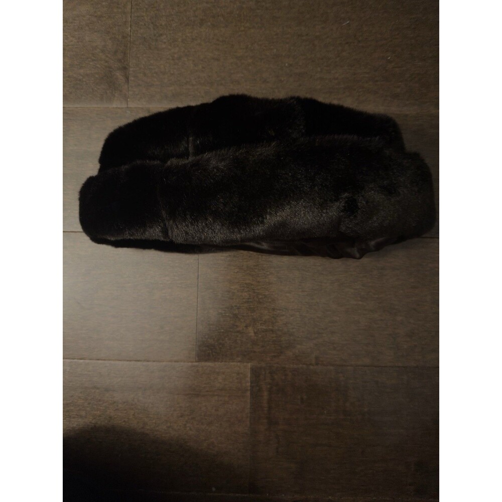 Vintage Kenneth Cole Reaction Dark Brown Faux Fur Beret Satin Lined One Size - Picture 2 of 5